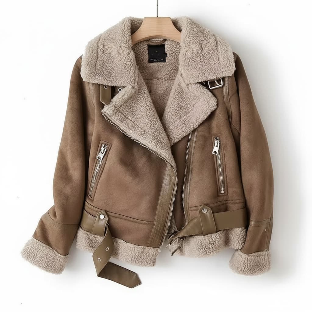 Colette Shearling Suede Jacket