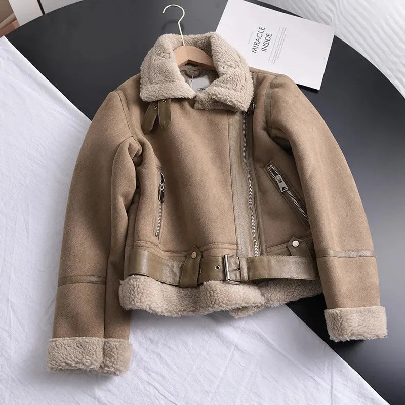 Colette Shearling Suede Jacket